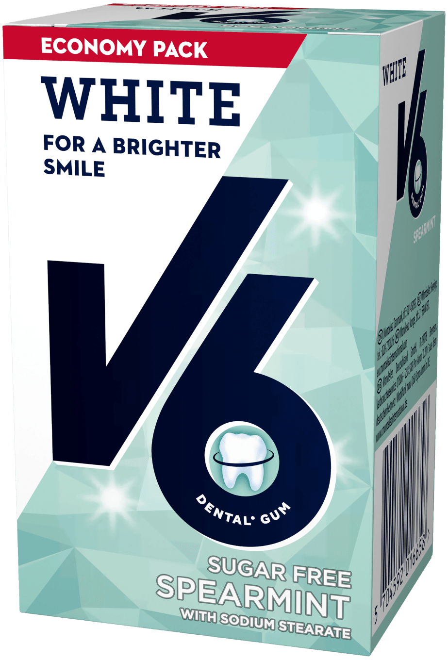 V6 White Spearmint tuggummi 72g V6