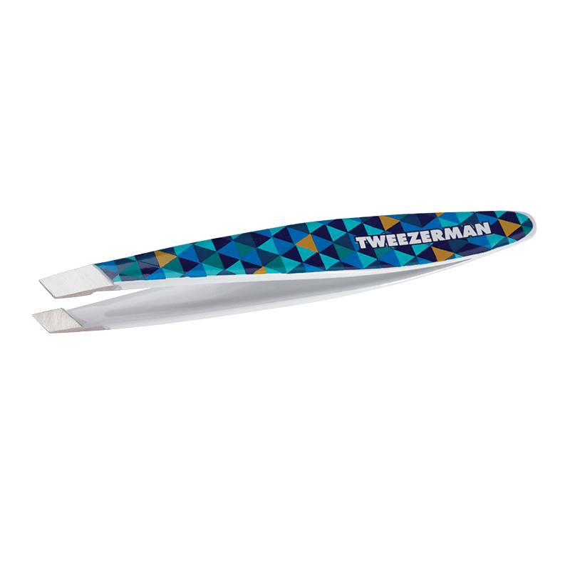 Tweezerman Mini Slant Tweezer Blue Mosaic Tweezerman