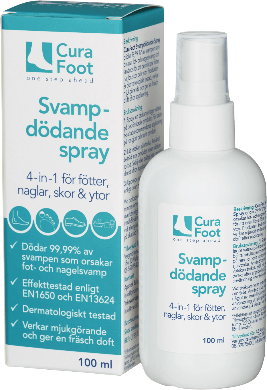 CuraFoot Svampdödande Spray 100 ml Curafoot