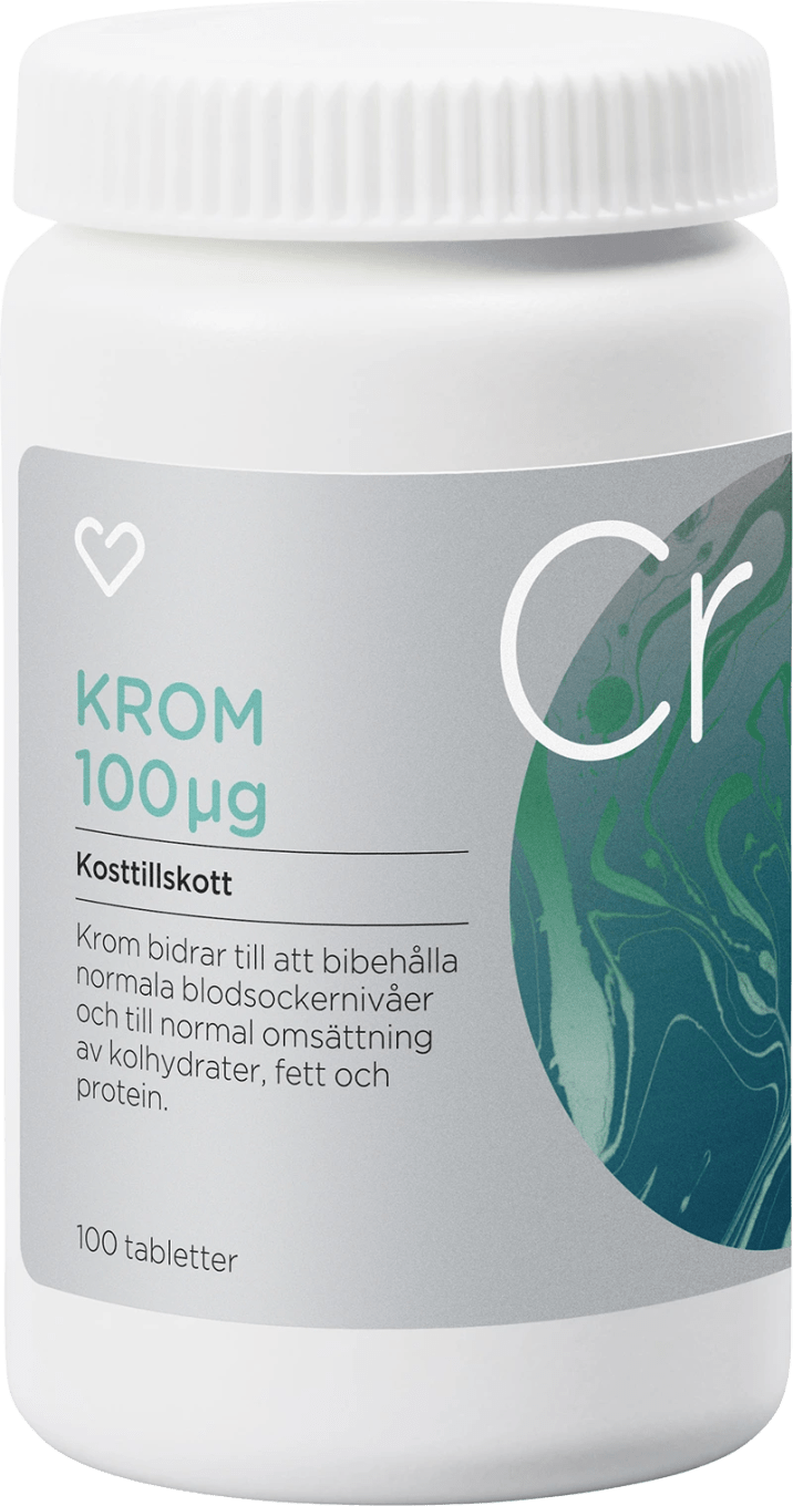 Hjärtats Krom Tablett 100 st Hjärtats