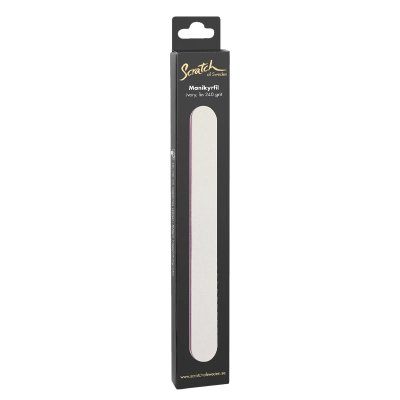 Scratch Manicure File Ivory 240 Grit Scratch Nails