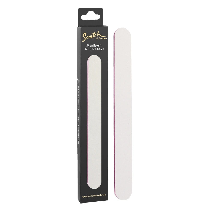 Scratch Manicure File Ivory 240 Grit Scratch Nails