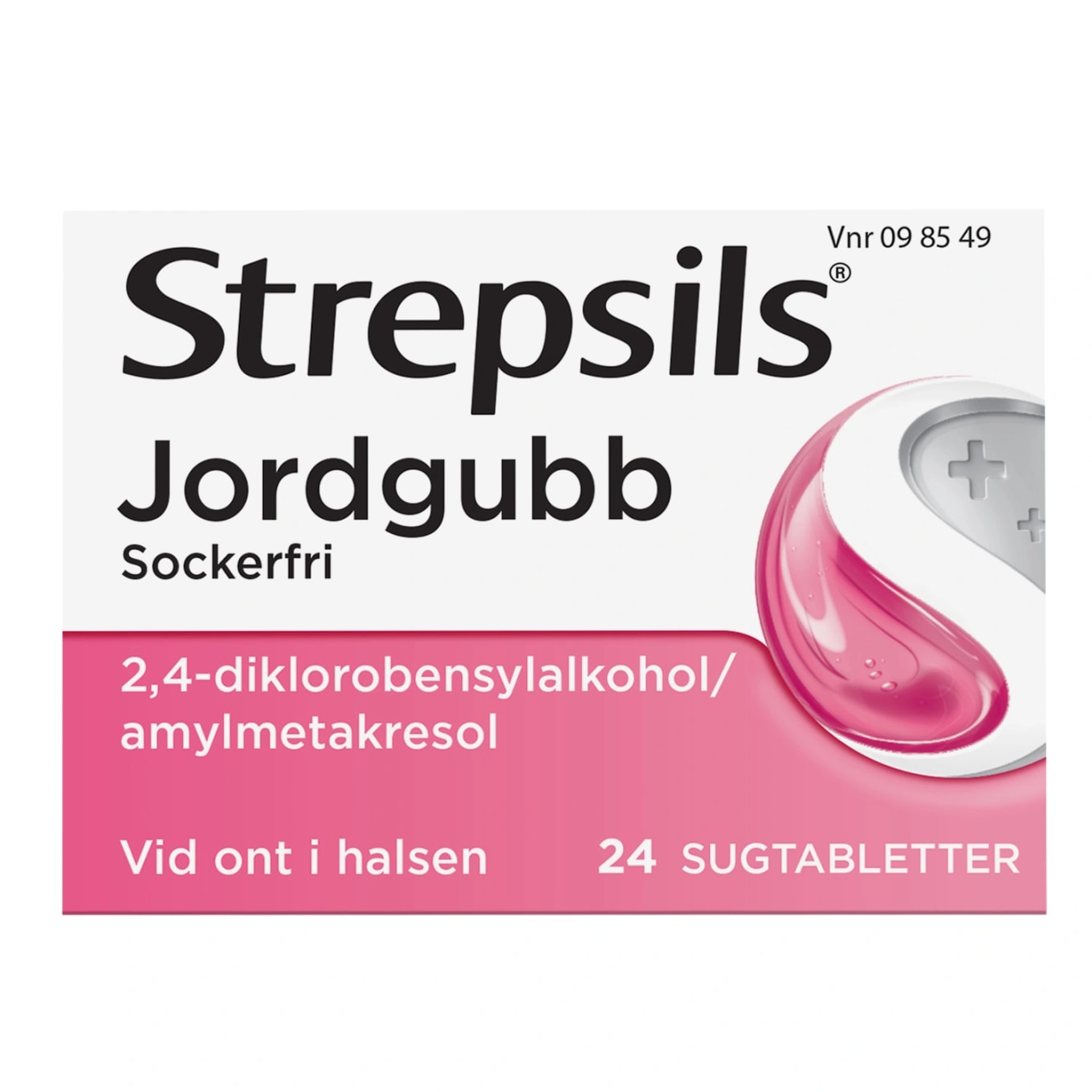 Strepsils Jordgubb sugtablett 24 st Strepsils