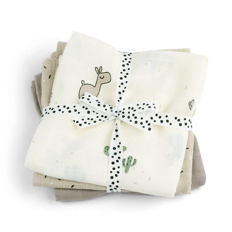 Done by Deer Burp cloth GOTS Lalee Sand 3-pack Done by Deer