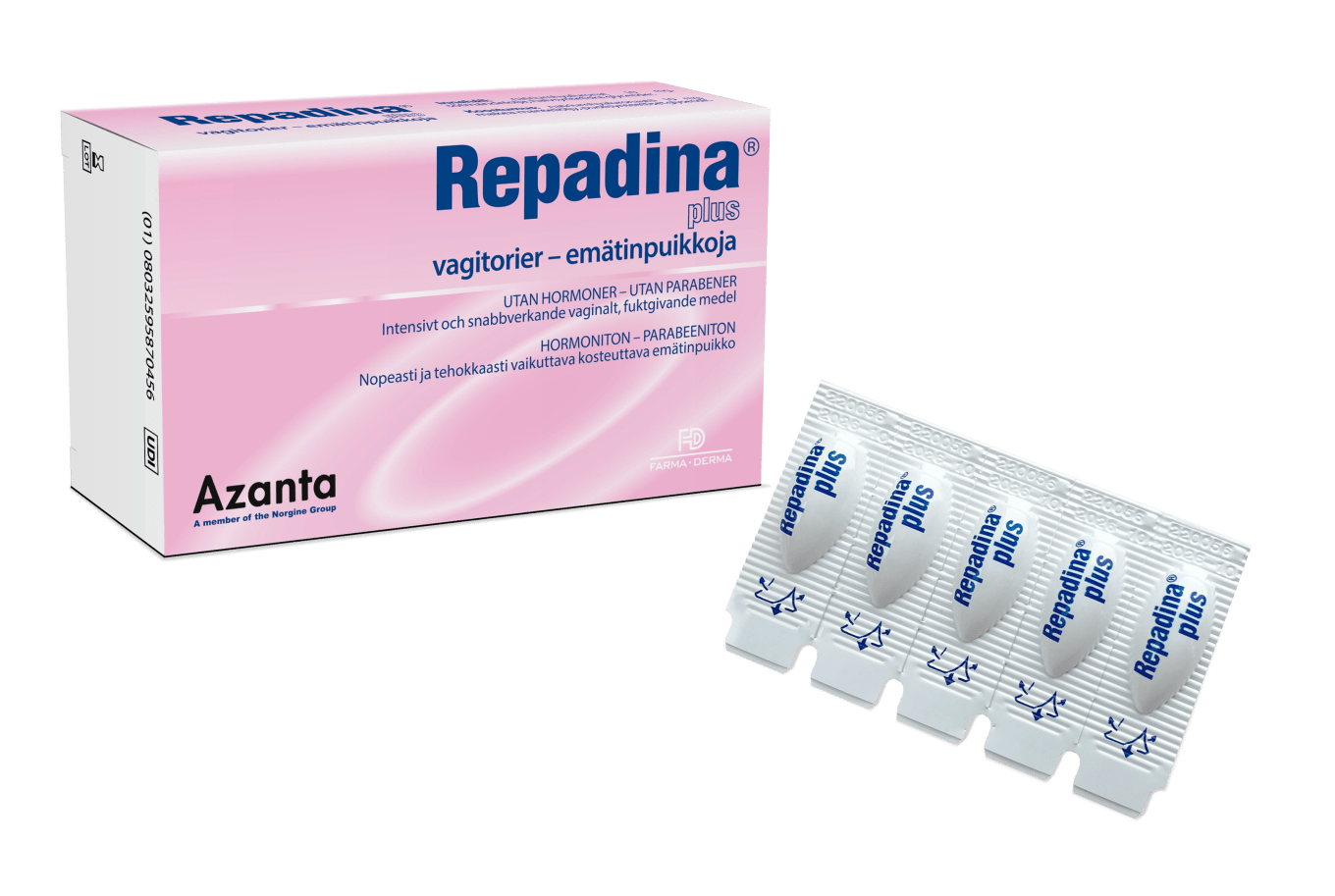 Repadina plus vagitorier 10 st Repadina