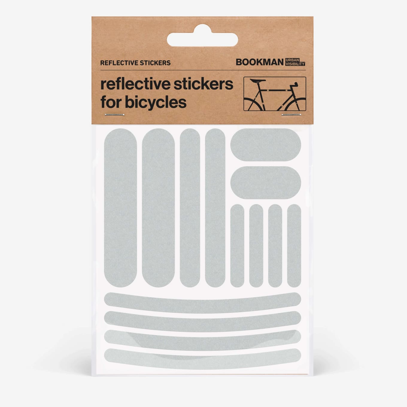 Bookman Reflective Stickers Strips White Bookman