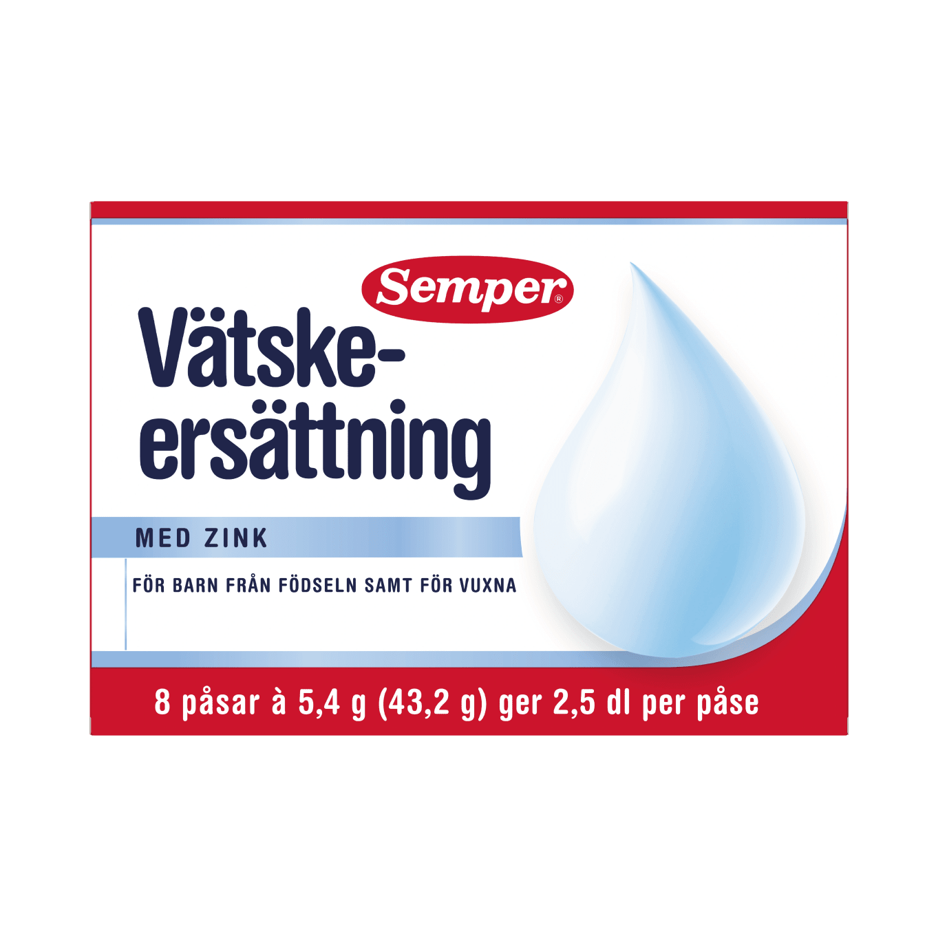 Semper Vätskeersättning med zink 8 dospåsar Semper