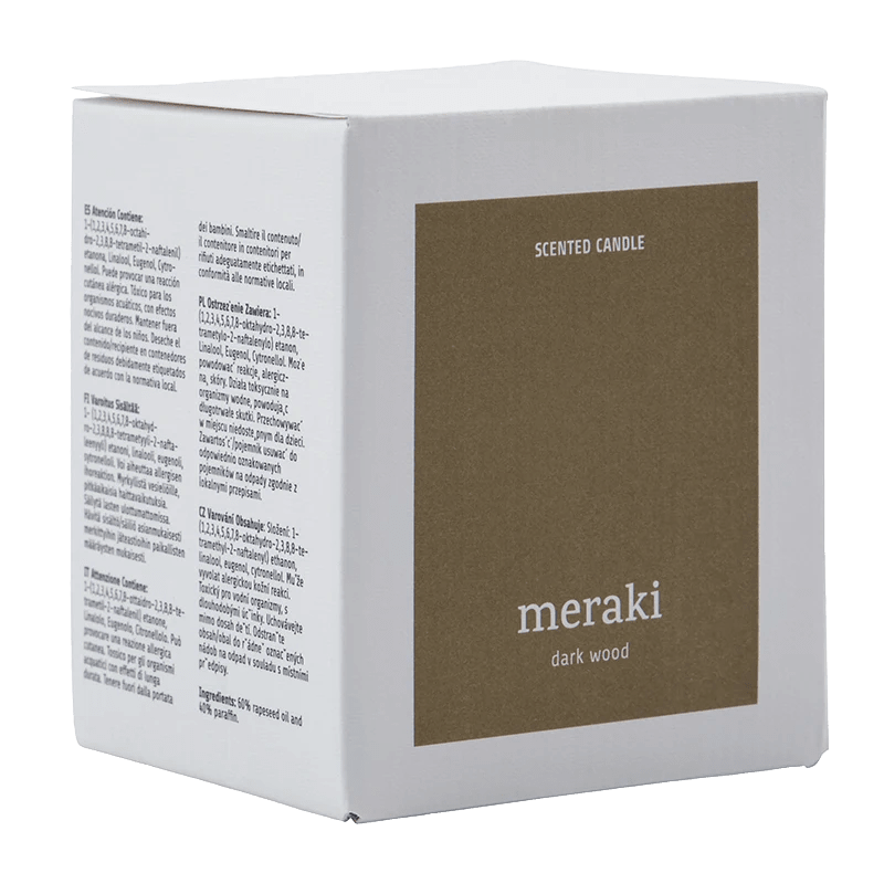 Meraki Doftljus Dark Wood 200g Meraki