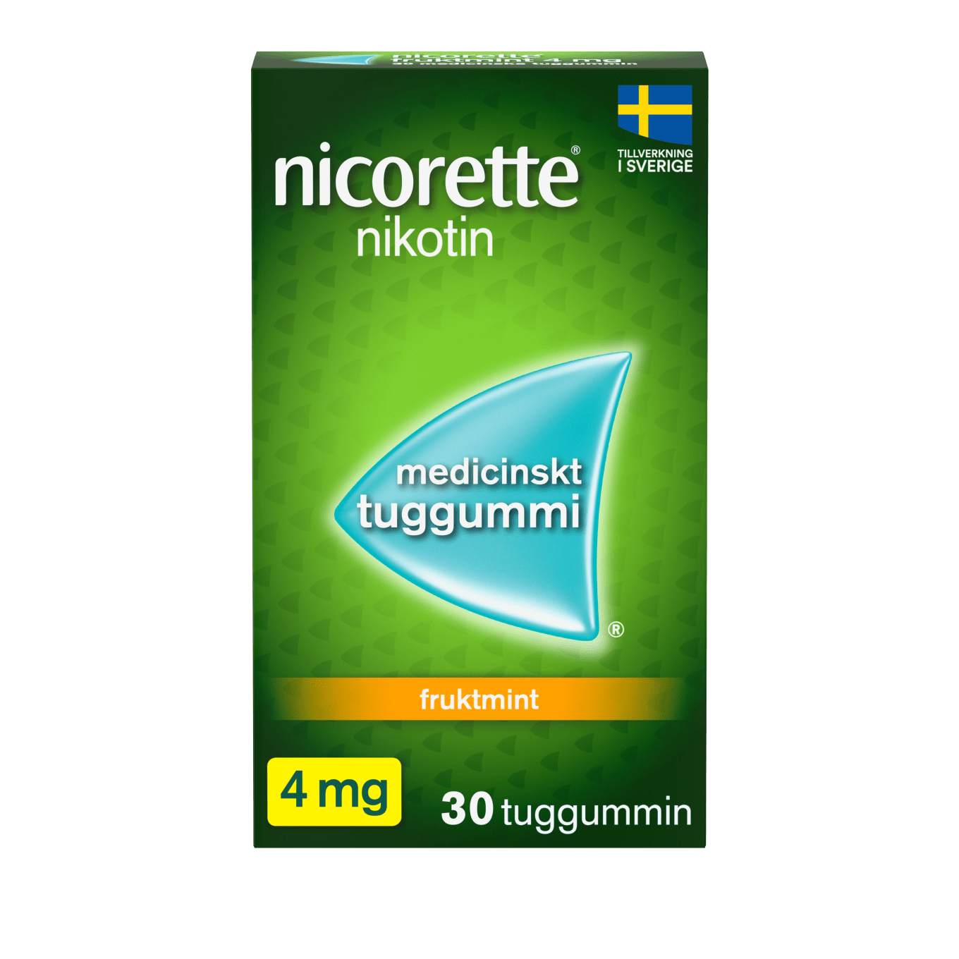 Nicorette Fruktmint medicinskt tuggummi 4 mg 30 st Nicorette
