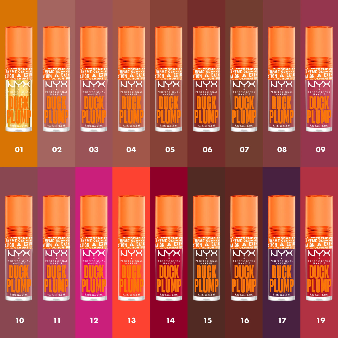 NYX Professional Makeup Duck Plump Lip Gloss 7 ml 01 Clearly Spicy NYX Professional Makeup