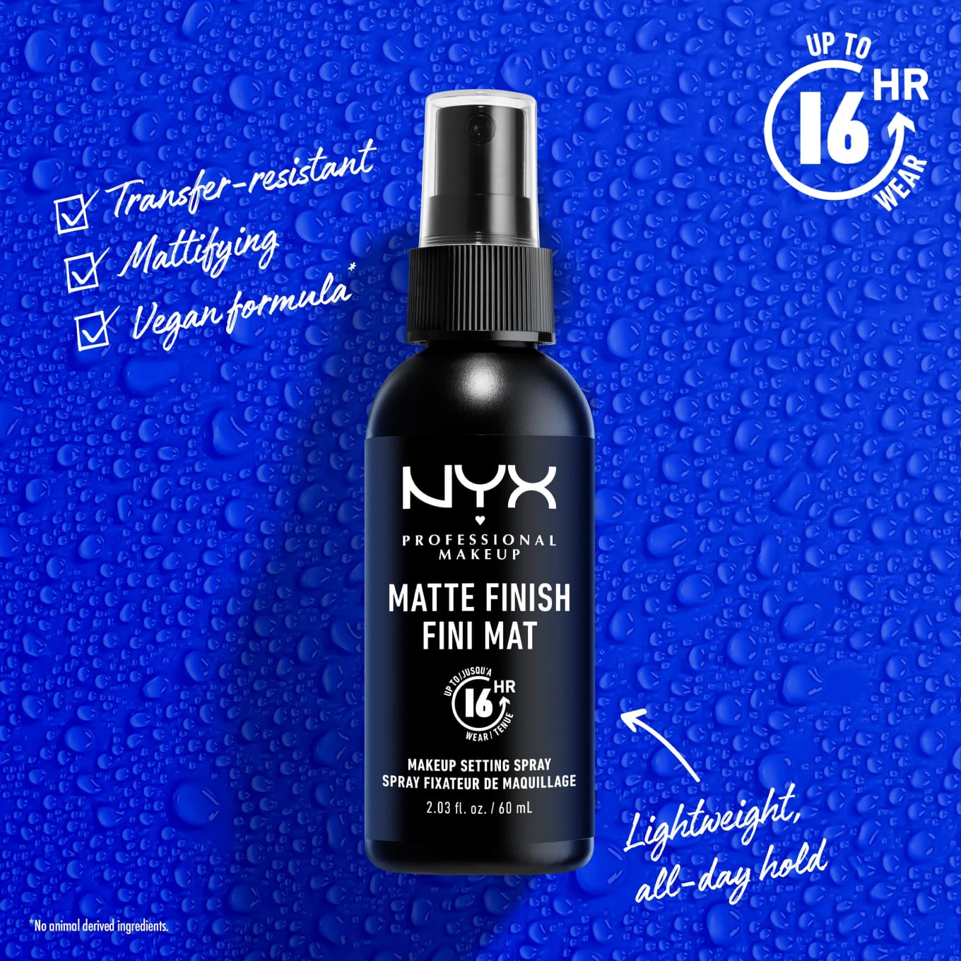 NYX Professional Makeup Make Up Setting Spray Matte Finish/Long Lasting 1 60 ml NYX Professional Makeup
