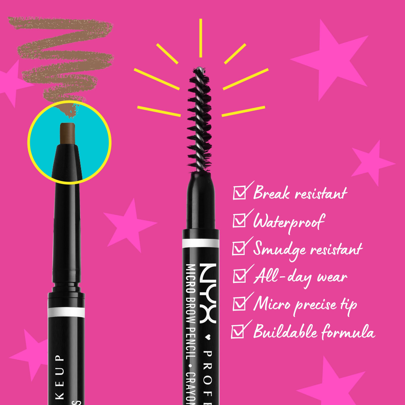 NYX Professional Makeup Micro Brow Pencil 0,09 g 05 Ash Brown NYX Professional Makeup