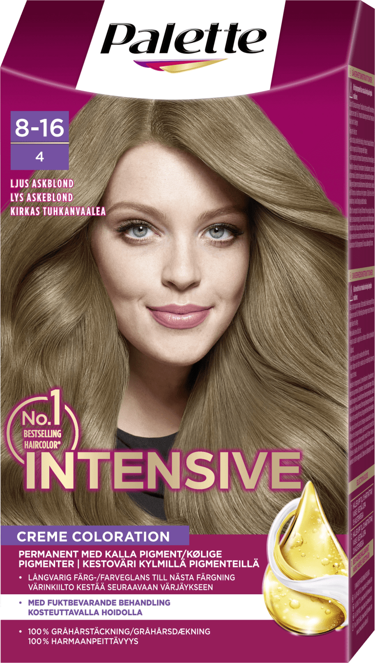 Palette Intensive Creme Coloration 8-16 Ljus Askblond Palette
