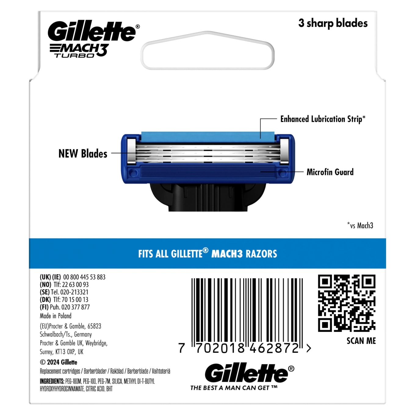 Gillette Mach3 Turbo 6 st Gillette