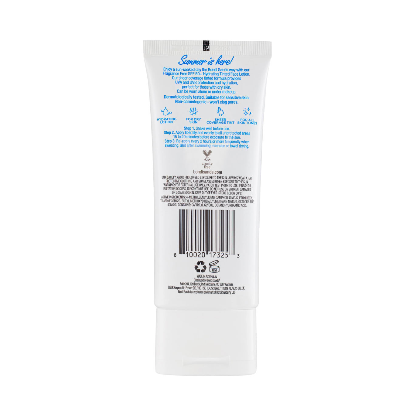 Bondi Sands Spf 50+ Everyday Face Lotion Tinted 75ml Bondi Sands