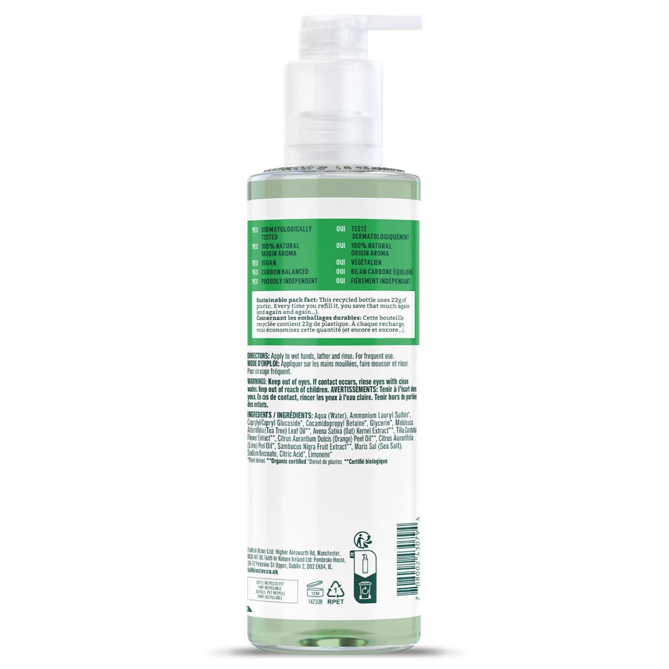 Faith in Nature Hand Wash-Tea Tree 400ml Faith in Nature