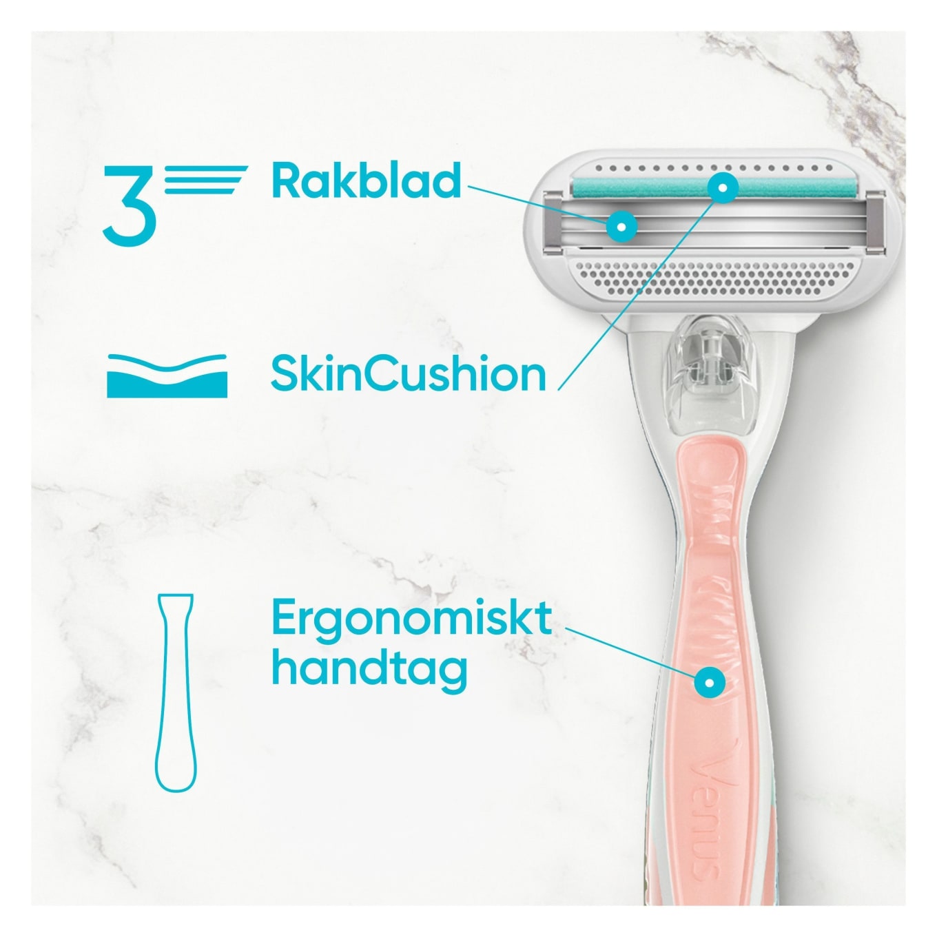 Venus Smooth Sensitive Razor 2-pack Venus