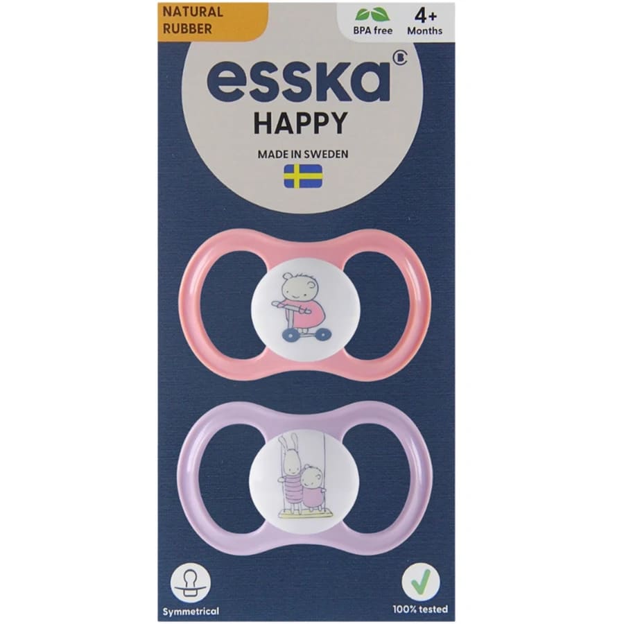 ESSKA Happy 4+m Latex Rosa 2-pack Esska