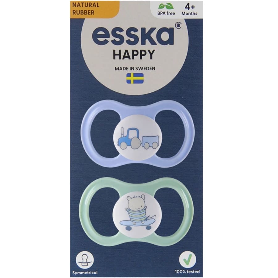 ESSKA Happy 4+m Latex Blå 2-pack Esska