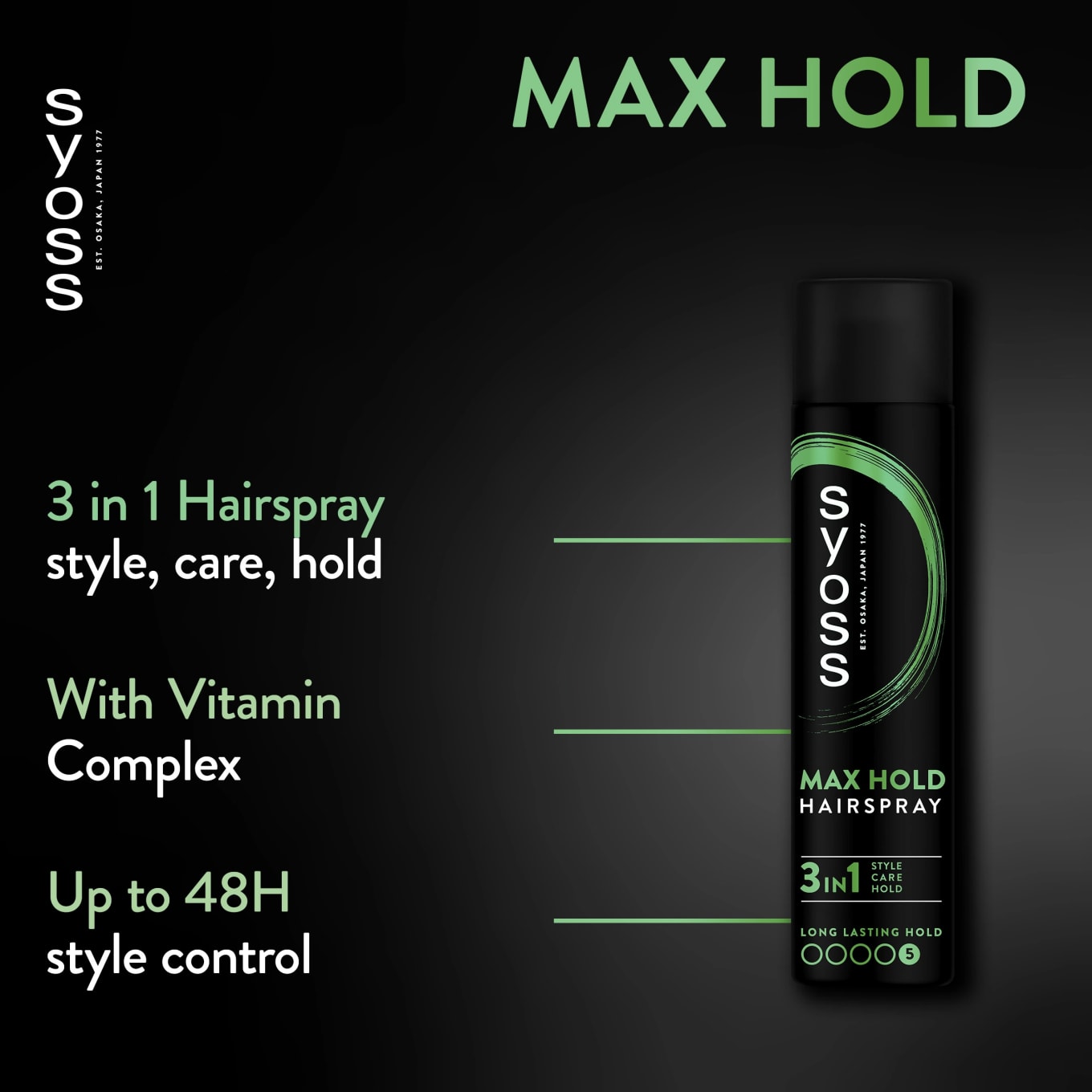 Syoss Max Hold Hårspray 400 ml Syoss