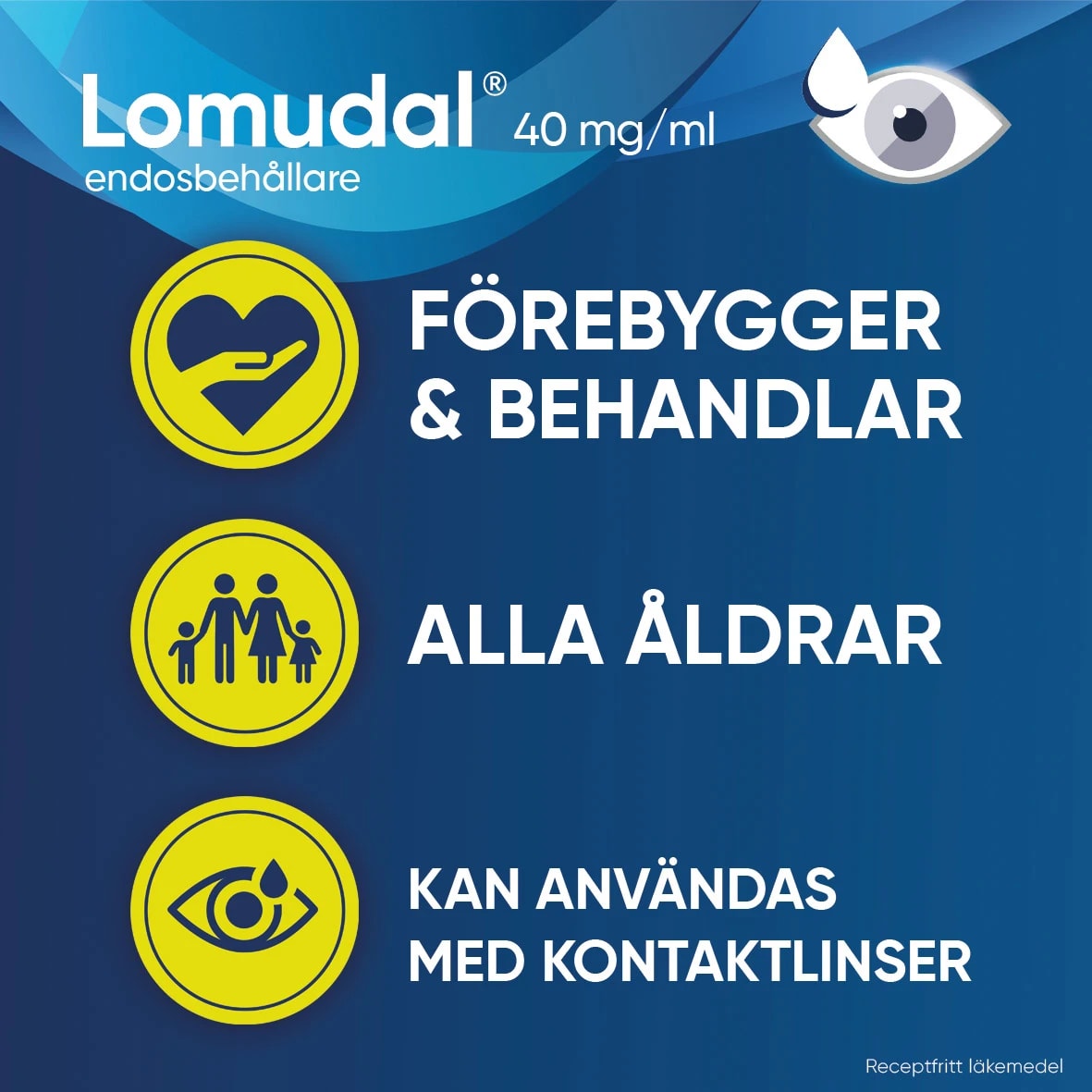 Lomudal ögondroppar endosbehållare 40 mg/ml 20x0,35 ml Lomudal