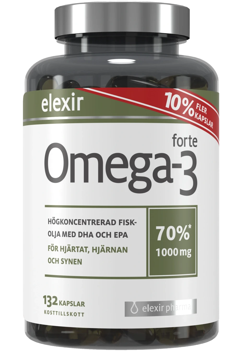 Elexir Omega-3 Forte 1000 mg 132 kapslar Elexir Pharma