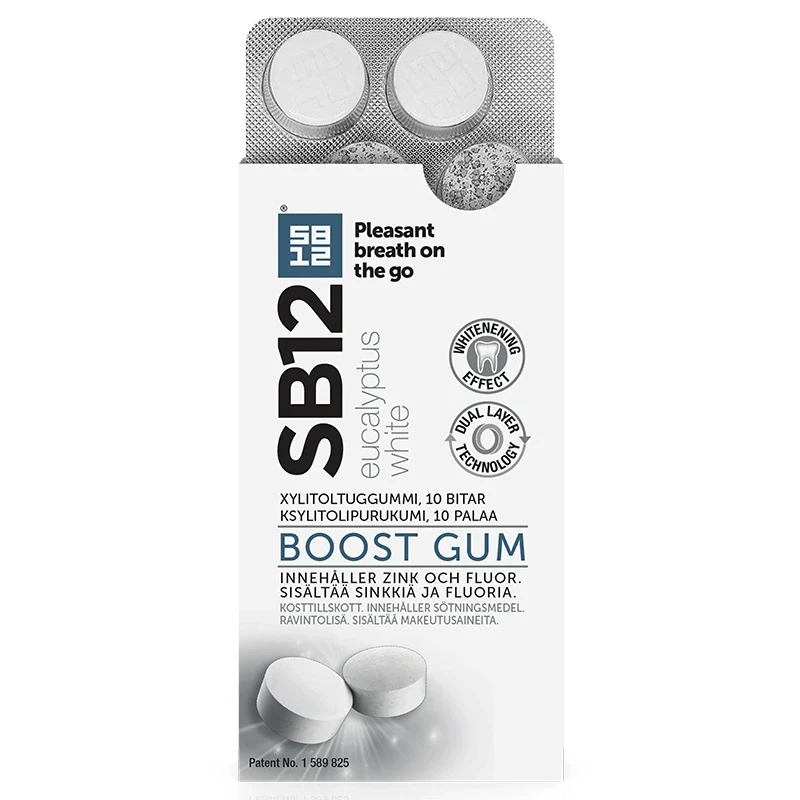 SB12 Boost Eucalyptus White tuggummi 10 st SB12