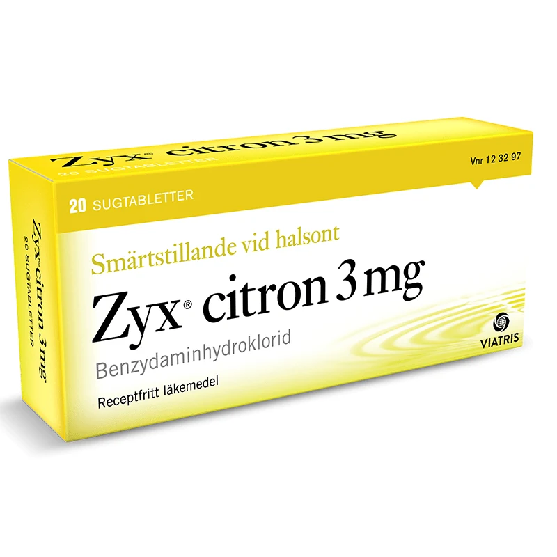Zyx citron sugtablett 3mg 20st Zyx