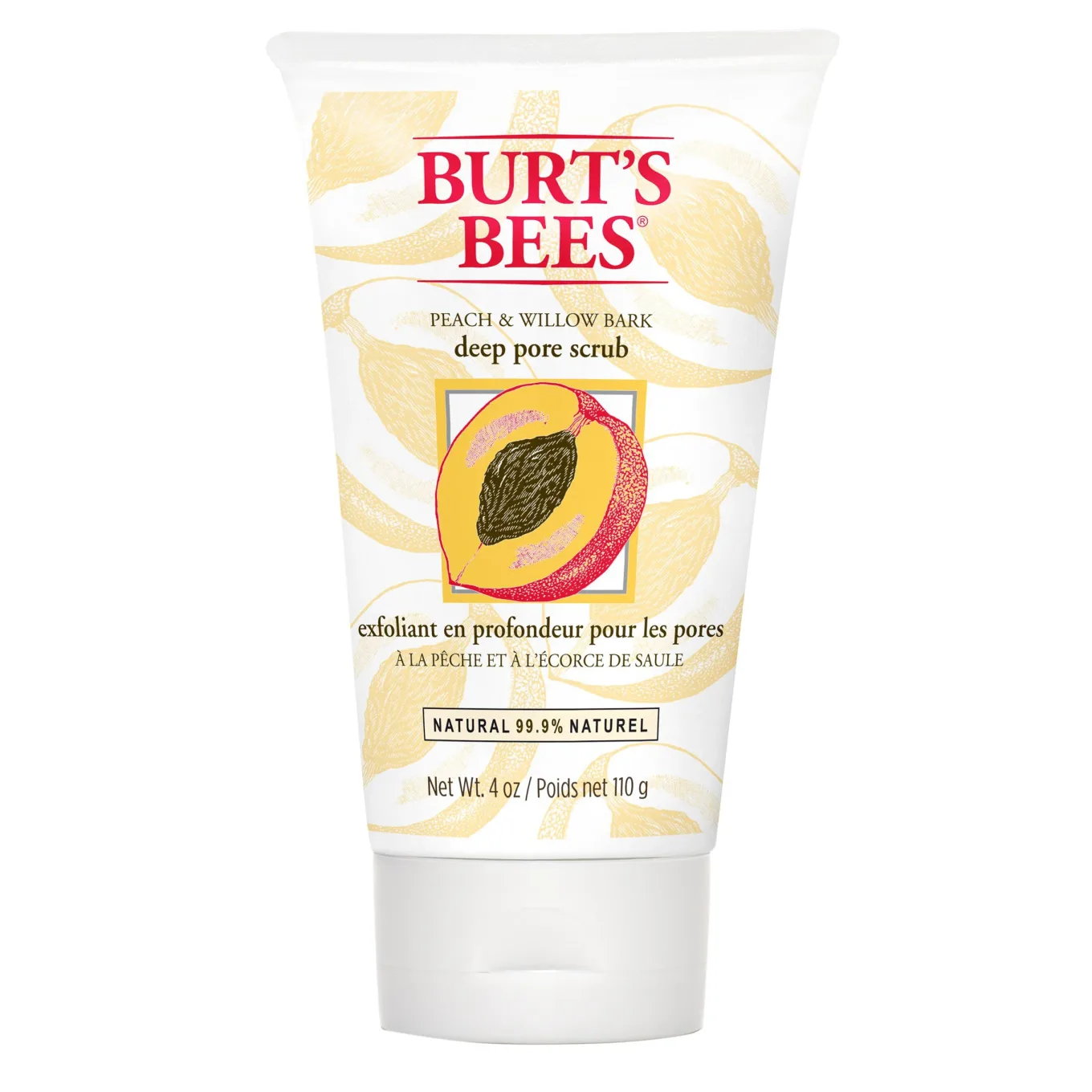 Burt's Bees Peach & Willow Bark Deep Pore Scrub 110 g Burts Bees
