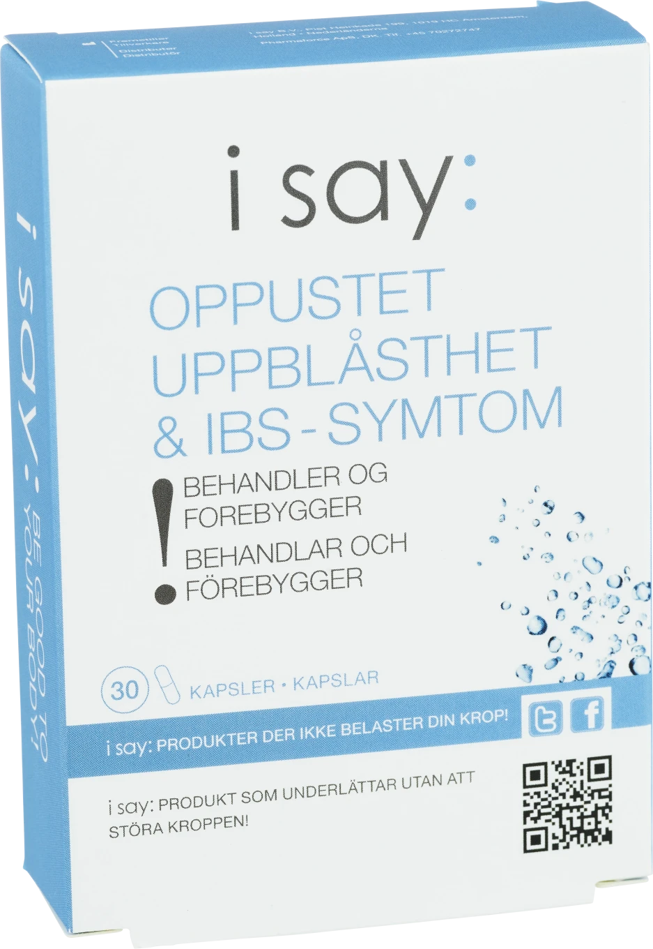I Say: Uppblåsthet & IBS-symptom 30 kapslar I Say