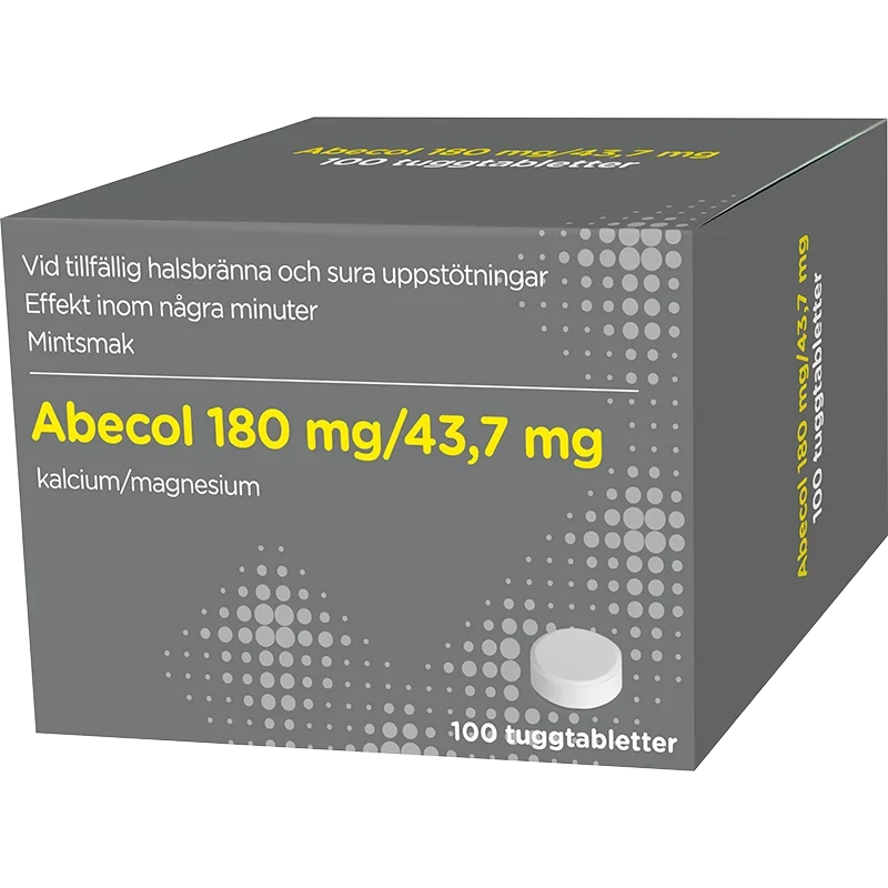 Abecol 180/43,7 mg 100 tuggtabletter ABECE