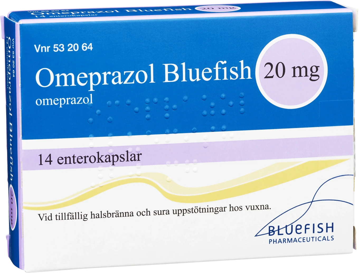 Omeprazol Bluefish 20 mg, 14 kapslar Bluefish
