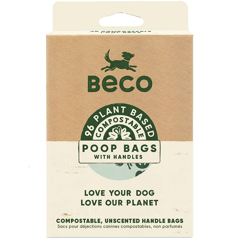 Beco Bajspåse Nedbrytbar med Handtag 96-pack Beco