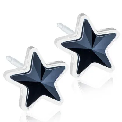 Blomdahl Örhängen Star Jet 6 mm Blomdahl