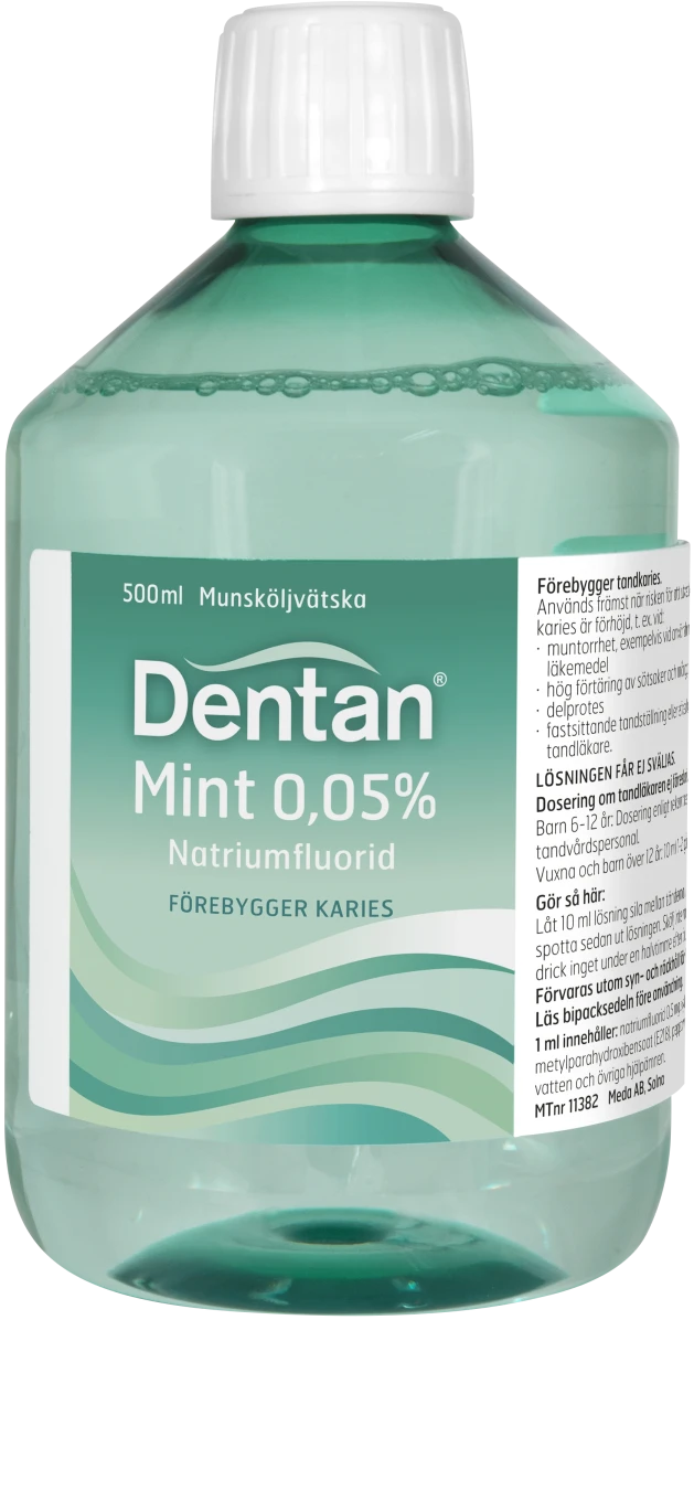 Dentan Mint munskölj 0,05 % 500 ml Dentan