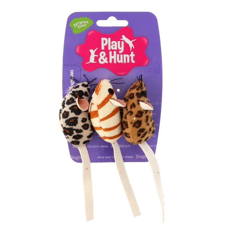 Dogman Kattleksak Safarimöss 3-pack Dogman