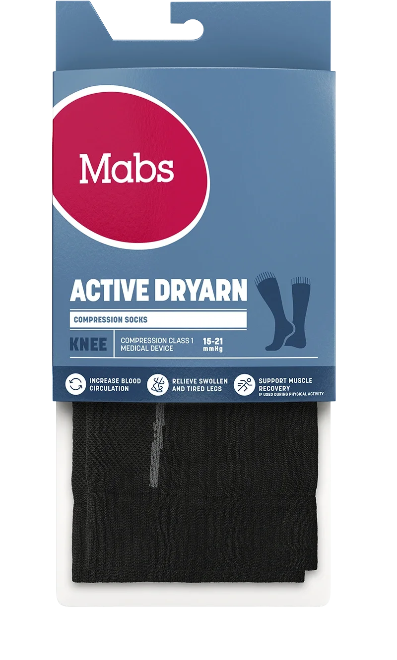 Mabs Comp Active Dryarn Knee Black XXL Mabs