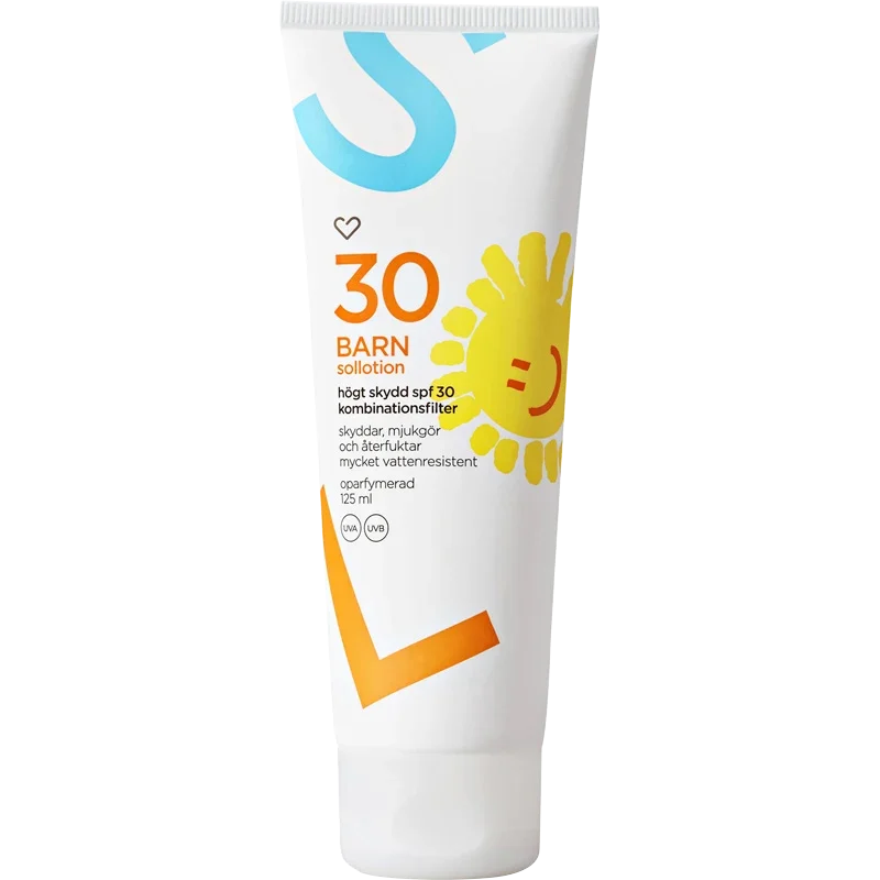 Hjärtats Sollotion Barn SPF30 Oparfymerad 125 ml Hjärtats