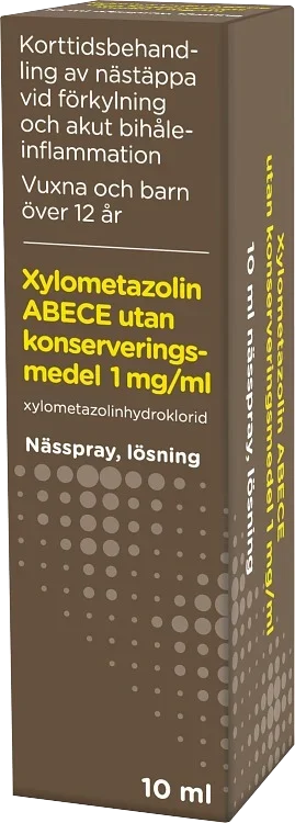 Xylometazolin ABECE, 1mg/ml 10 ml ABECE