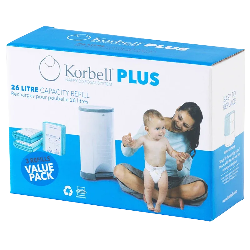 Korbell PLUS Refill till Blöjhink 26 liter 3-pack Korbell