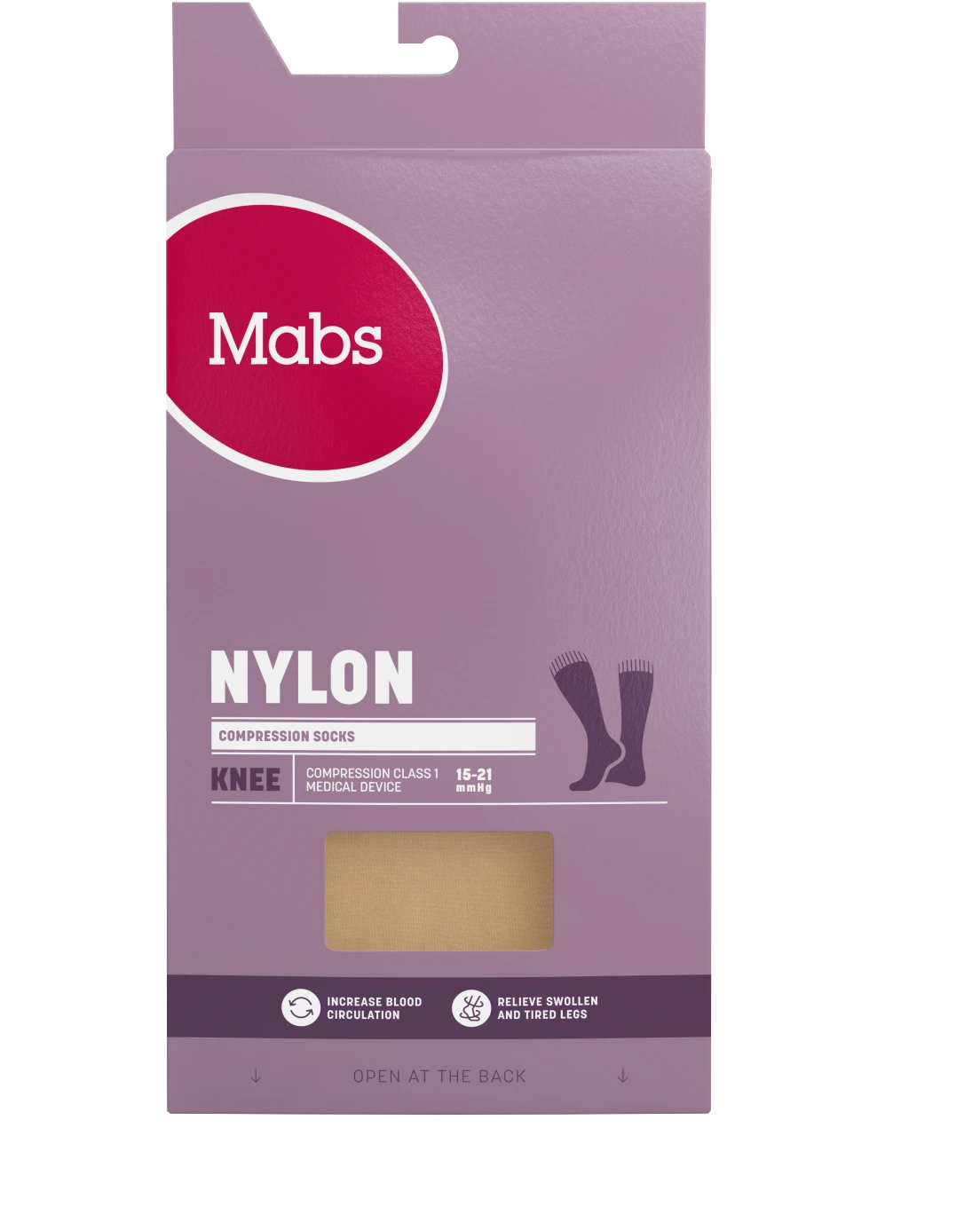Mabs Nylon Knee Wide Sand 1 par XL Mabs