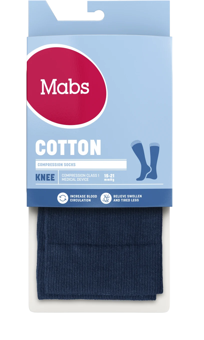 Mabs Cotton Knee Navy 1 par XL Mabs