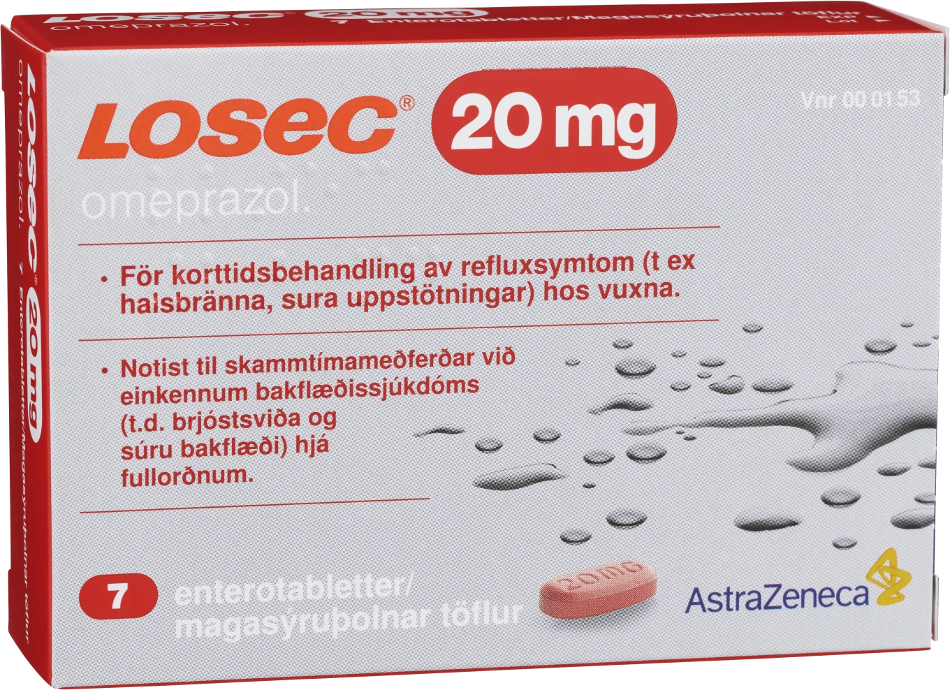 Losec enterotablett 20 mg 7 st Losec