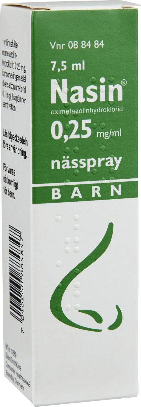 Nasin nässpray 0,25 mg/ml 7,5 ml Nasin