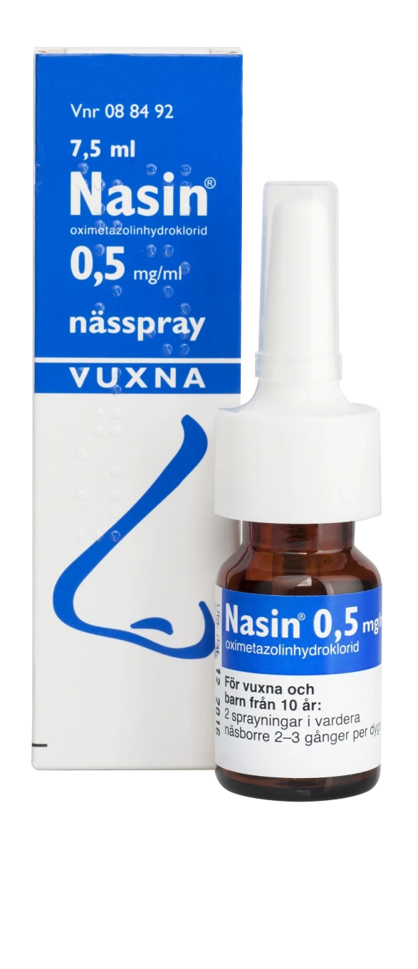 Nasin nässpray 0,5 mg/ml 7,5 ml Nasin