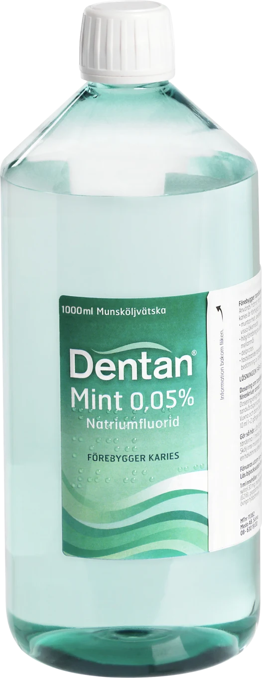 Dentan Mint munskölj 0,05 % 1000 ml Dentan
