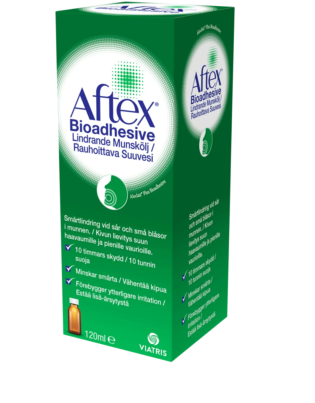 Aftex Bioadheisve Lindrande Munskölj 120 ml Aftex