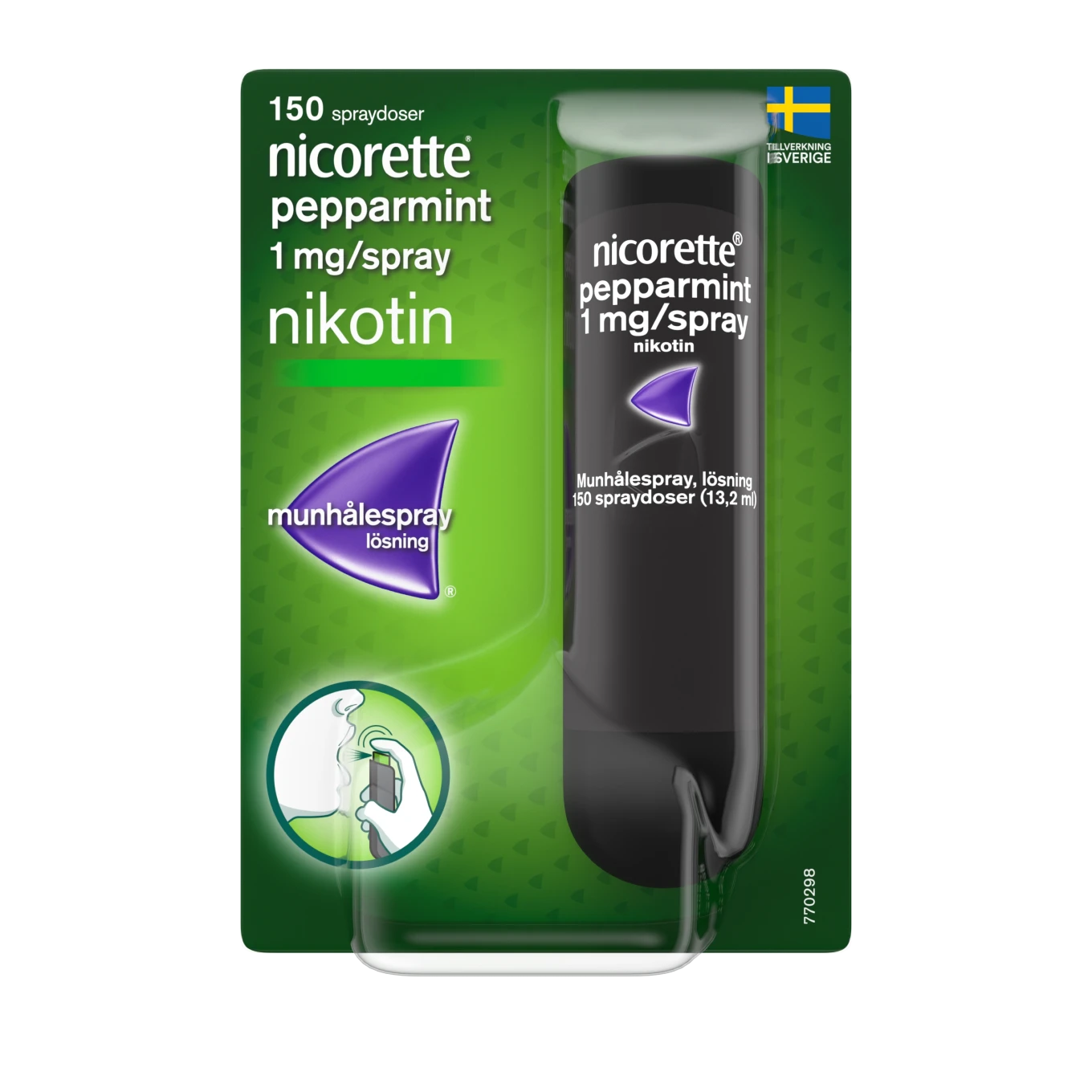 Nicorette Pepparmint munhålespray 1 mg/spray 150 sprayningar Nicorette
