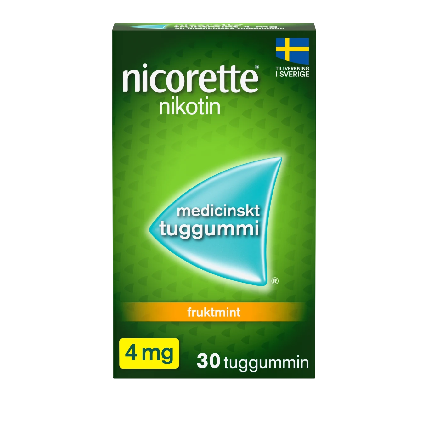 Nicorette Fruktmint medicinskt tuggummi 4 mg 30 st Nicorette