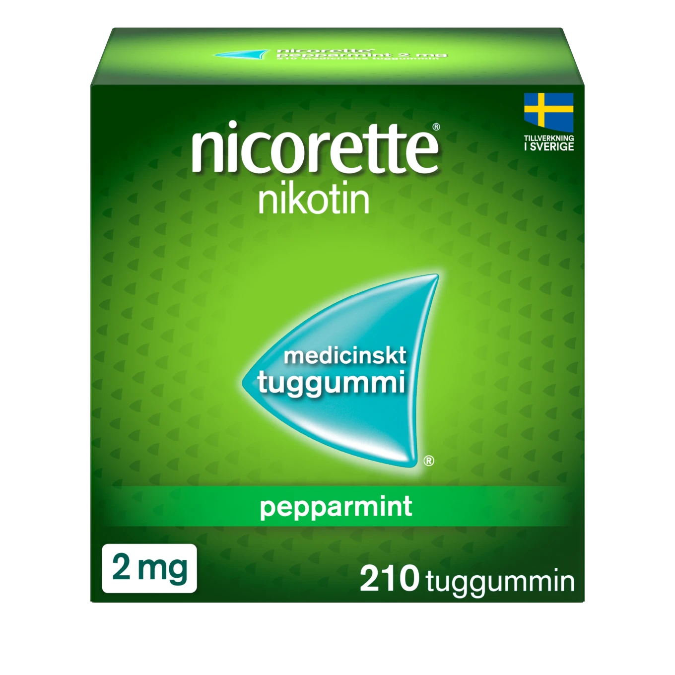 Nicorette Pepparmint medicinskt tuggummi 2 mg 210 st Nicorette